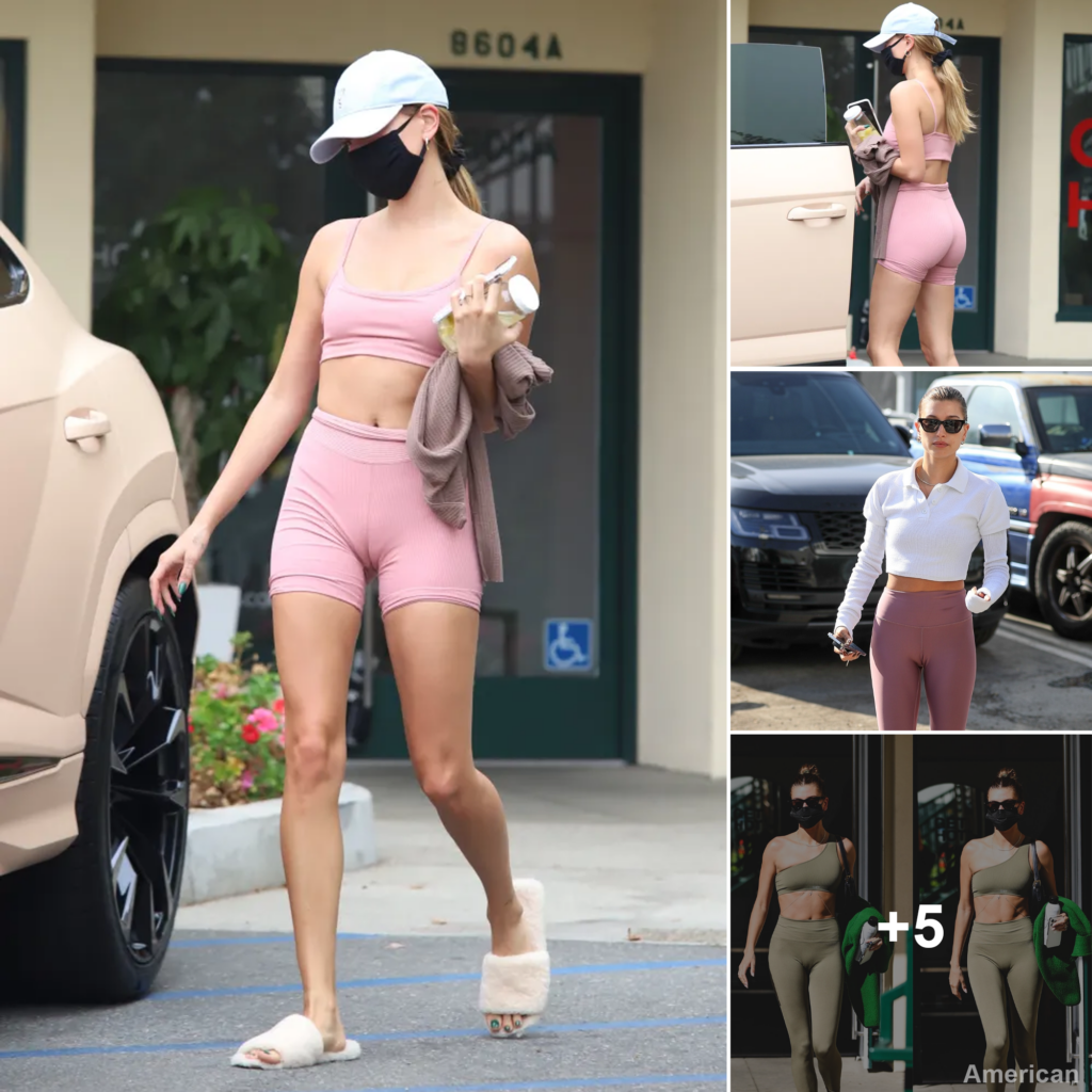 “Radiant After Yoga: Hailey Bieber Displays Her Toned Body Following a Sweaty Workout in Beverly Hills”